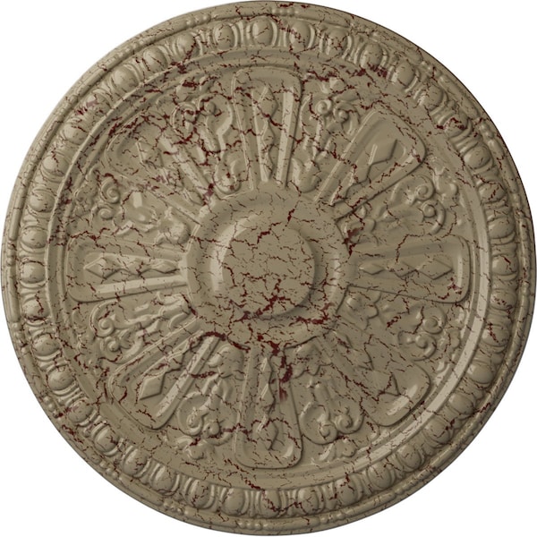 Ekena Millwork Raymond Ceiling Medallion (Fits Canopies up to 5 3/8"), 18"OD x 1 1/4"P, Gobi Desert Crackle CM18RA2GDC - main